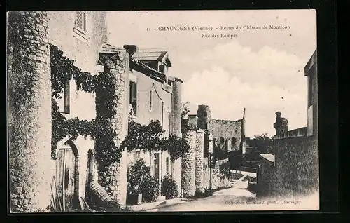AK Chauvigny, Restes du Chateau de Montleon, Rue des Rampes