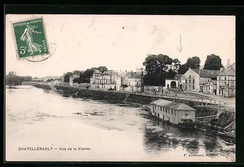 AK Chatellerault, Vue de la Vienne