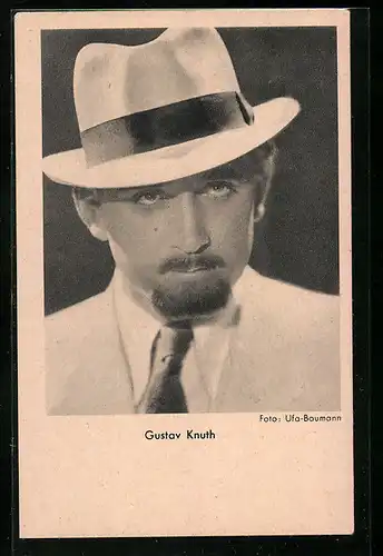 AK Schauspieler Gustav Knuth mit Hut