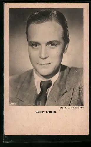 AK Schauspieler Gustav Fröhlich im Anzug