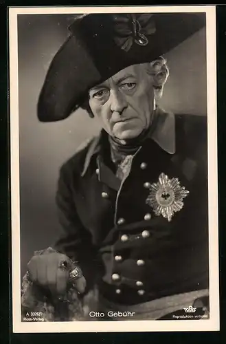 AK Schauspieler Otto Gebühr in Uniform