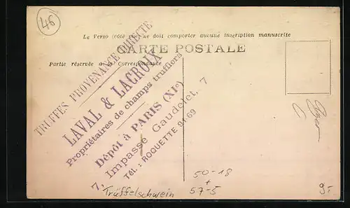 AK Bauer mit Trüffelschwein