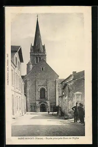 AK Saint-Benoit, Facade principale Ouest de l`Eglise