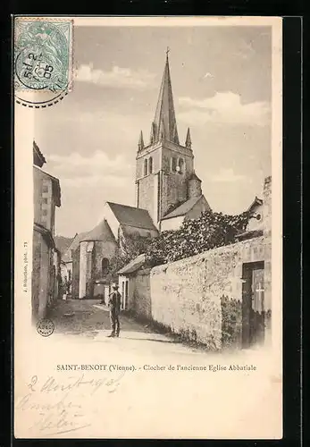 AK Saint-Benoit, Clocher de l`ancienne Eglise Abbatiale