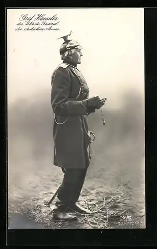AK Portrait von Graf Haeseler in Uniform, General der deutschen Armee, Heerführer