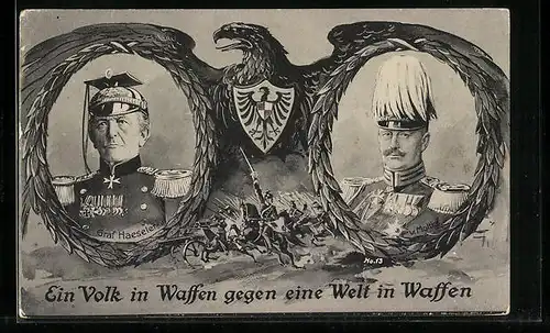 AK Heerführer Graf Haeseler und von Moltke - Ein Volk in Waffen gegen eine Welt in Waffen