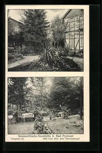 AK Bad Pyrmont, Gasthof Sennhütte, Aussenbereich