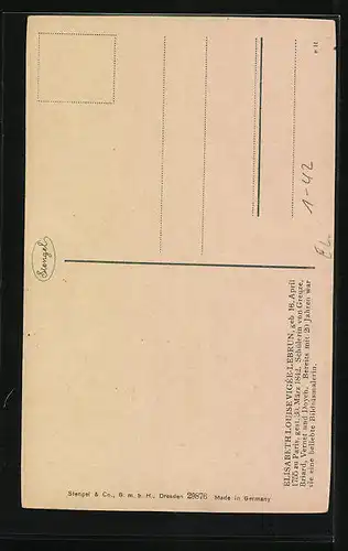 AK Elisabeth Louise Vigée-Lebrun mit ihrer Tochter