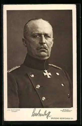 AK Erich Ludendorff in Uniform mit Eisernem Kreuz, Deutsche Heerführer 24