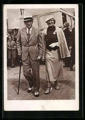 AK Edvard Benes mit seiner Gattin