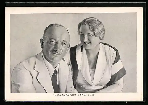 AK Edvard Benes mit seiner Frau