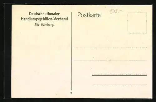 Künstler-AK Hamburg, Deutschnationaler Handlungsgehilfen-Verband, Verbands-Haus der D. H. V.