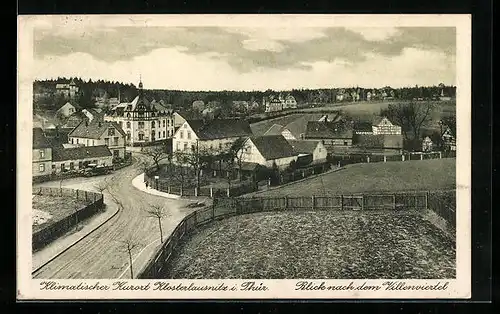 AK Klosterlausnitz i. Thür., Blick nach dem Villenviertel mit Strassenpartie