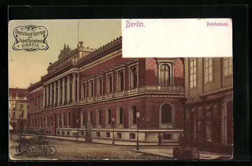 AK Berlin, Partie an der Reichsbank, Kurstrasse