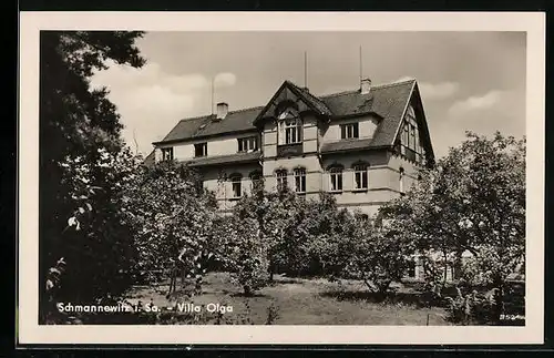 AK Schmannewitz i. Sa., Hotel-Pension Villa Olga