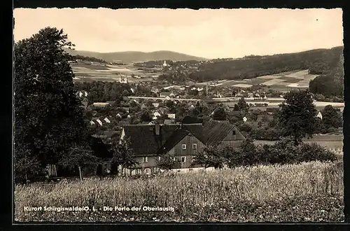 AK Schirgiswalde /O.L., Gesamtansicht der Perle der Oberlausitz