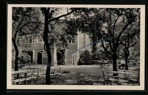 AK Diesbar / Elbe, Restaurant Rosengarten