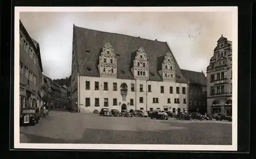AK Meissen /Elbe, Rathaus mit Gasthaus Rathskeller