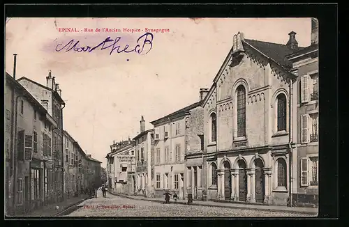 AK Epinal, Rue de l`Ancien Hospice, Synagoge