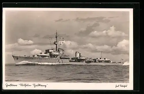 AK Zerstörer Wilhelm Heidkamp 43, Kriegsmarine