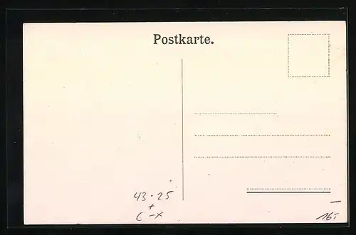 AK Gossau, XII. St. Galler Kantonal Sängerfest 1907, Ein Sänger mit Harfe schaut auf den Ort