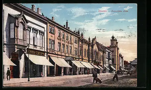 AK Osijek, Zupanijska ulica, Synagoge, Grand Hotel