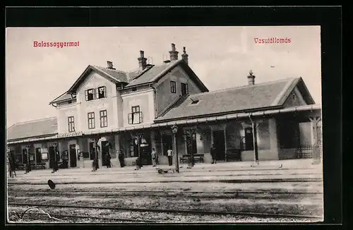 AK Balassagyarmat, Vasutallomas, Bahnhof