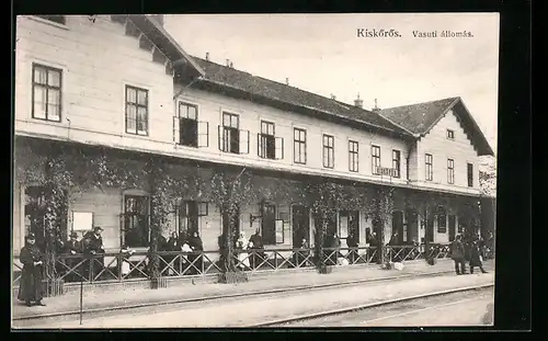 AK Kiskörös, Vasuti allomas, Bahnhof
