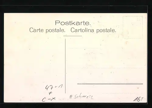 Künstler-AK Burgdorf, Technikum-Burgdorf V. Mech., Diplom 1924, studentische Szene