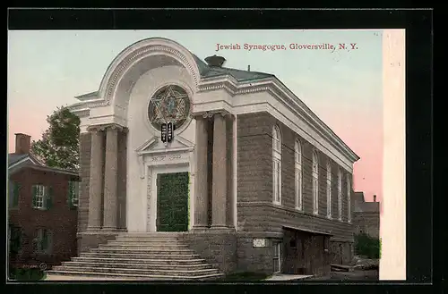 AK Gloversville, NY, Jewish Synagogue, Synagoge