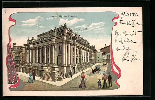 Lithographie Malta, Royal Opera House