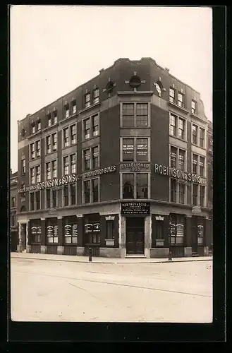 AK London, Robinson & Sons Company, 55 Fann Street