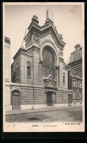 AK Lille, La Synagogue, Ansicht der Synagoge