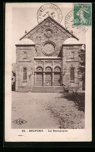 AK Belfort, La Synagogue, Ansicht der Synagoge