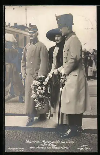 AK Prinz Ernst August zu Braunschweig nebst Braut und Herzog von Cumberland