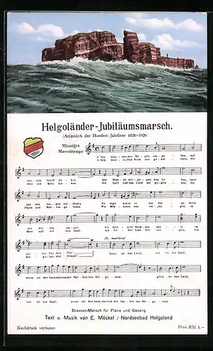 AK Helgoland, Lied Helgoländer-Jubiläumsmarsch