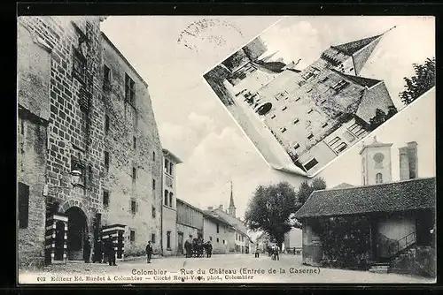 AK Colombier, Rue du Chateau (Entrée de la Caserne)