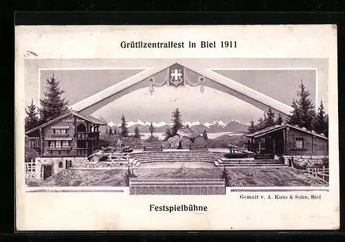 AK Biel, Grützlizentralfest 1911, Festspielbühne