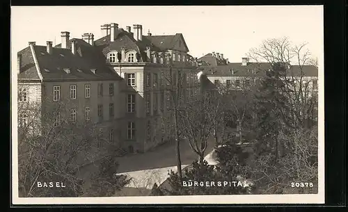 AK Basel, Blick zum Bürgerspital