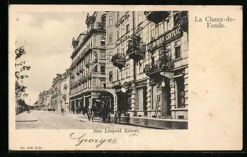 AK La Chaux-de-Fonds, Rue Léopold Robert