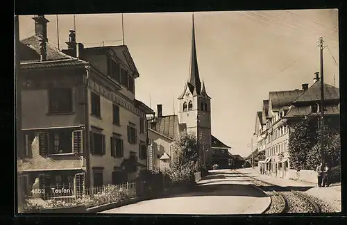 AK Teufen, Strassenpartie mit Geschäft