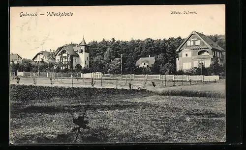 AK Gohrisch /Sächs. Schweiz, Blick auf Villenkolonie