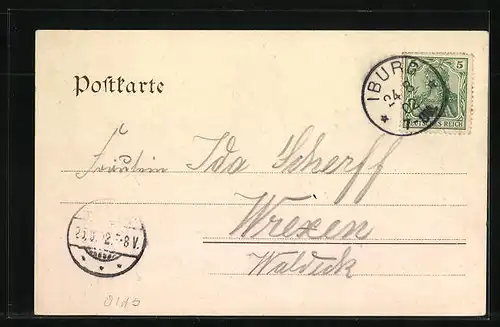 AK Iburg, Ortsansicht mit Schloss