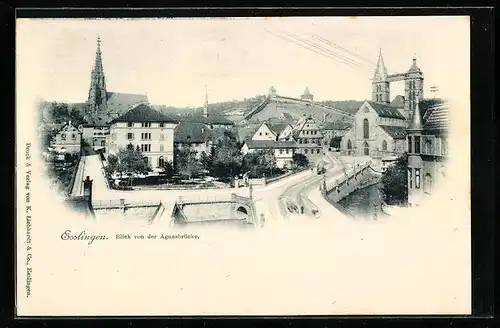 AK Esslingen, Blick von der Agnesbrücke