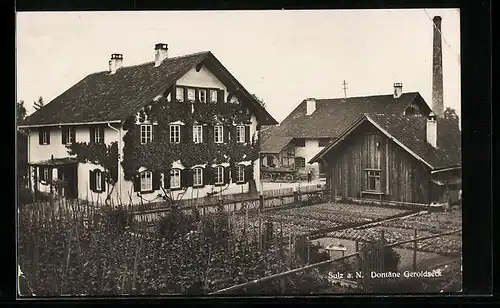 AK Sulz /Neckar, Domäne Geroldseck, Gesamtansicht mit Garten