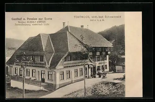 AK Todtmoos /Bad. Schwarzwald, Gasthof und Pension zur Sonne von Rudolf Jordan