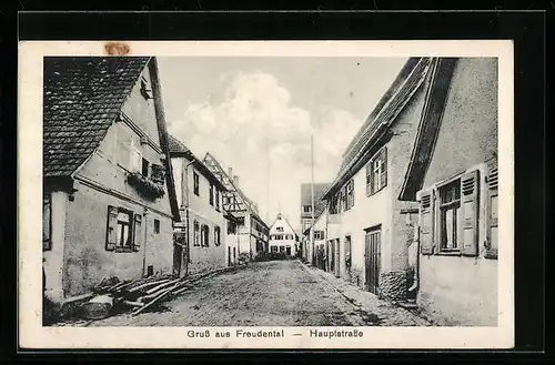 AK Freudental, Blick in die Hauptstrasse
