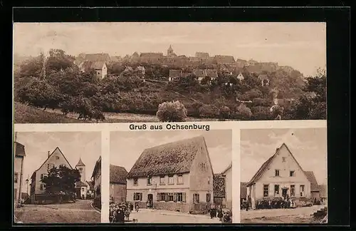 AK Ochsenburg, Ortsansicht mit Häusern