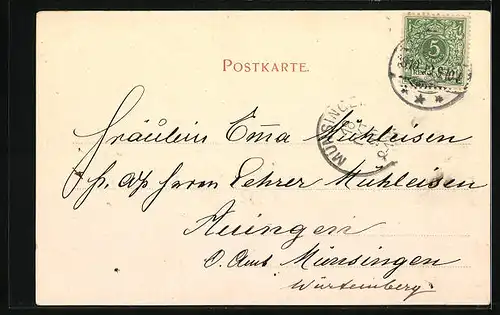 AK Lörrach, Strassenpartie mit Loewen-Apotheke