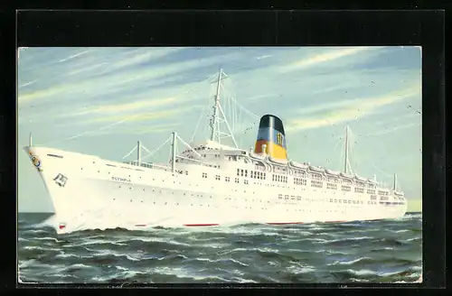 AK Passagierschiff TSS Olympia auf hoher See